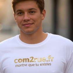 Les T-shirts  " Flocage texte métallisé "